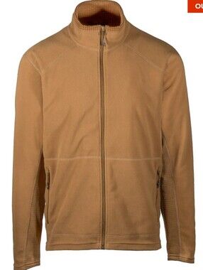 Men's Full-Zip Fleece Jacket - Tan